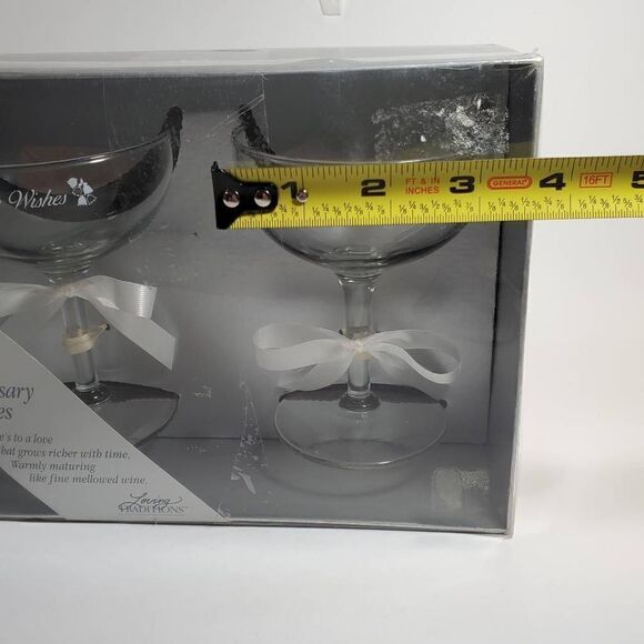 Wilton 1988 Happy Anniversary Champagne Glass set - Picture 7 of 7